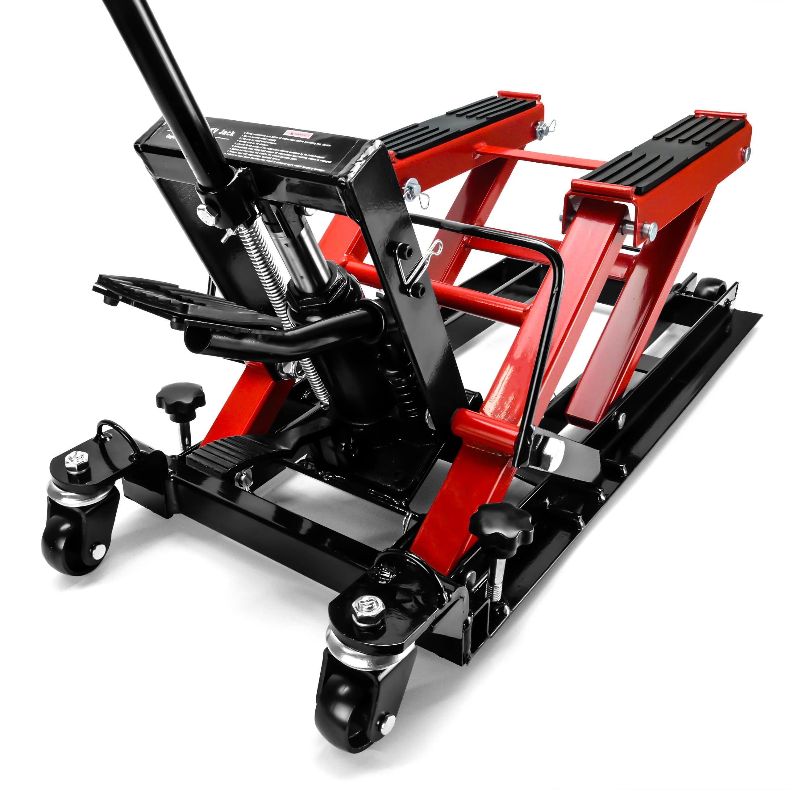 Verda Elevador hidráulico para motocicleta, 680 kg, 120 – 385 mm, para motocicleta, caballete de montaje, caballete para quad, scooter, ATV Garaje SN1755