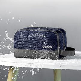 Gonex Travel Toiletry Bag Nylon, Shaving Bag Toiletry Organizer Deep Blue
