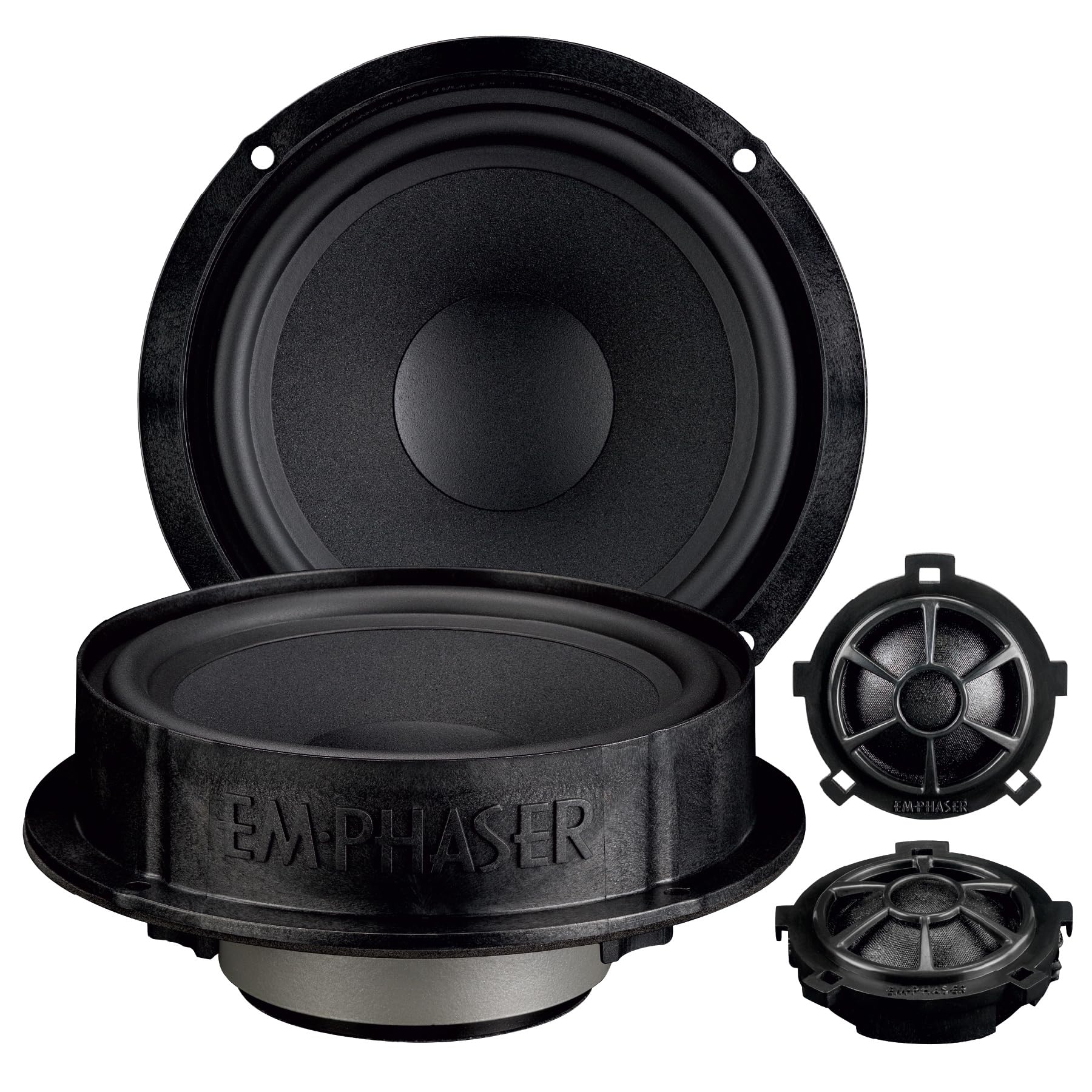 EM-VWFX155 - Potenti Altoparlanti Plug & Play a 2 Vie da 15,5 cm / 6", compatibili con VW, Seat, Skoda, Sistema Audio per Installazione sulla Porta, 80 W RMS, 1 Coppia