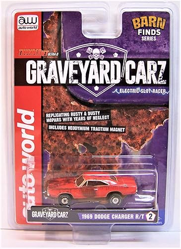 Miniatura 2 de Auto World Cementerio Carz 1969 Dodge Charger R/T Ho Scale Slot car