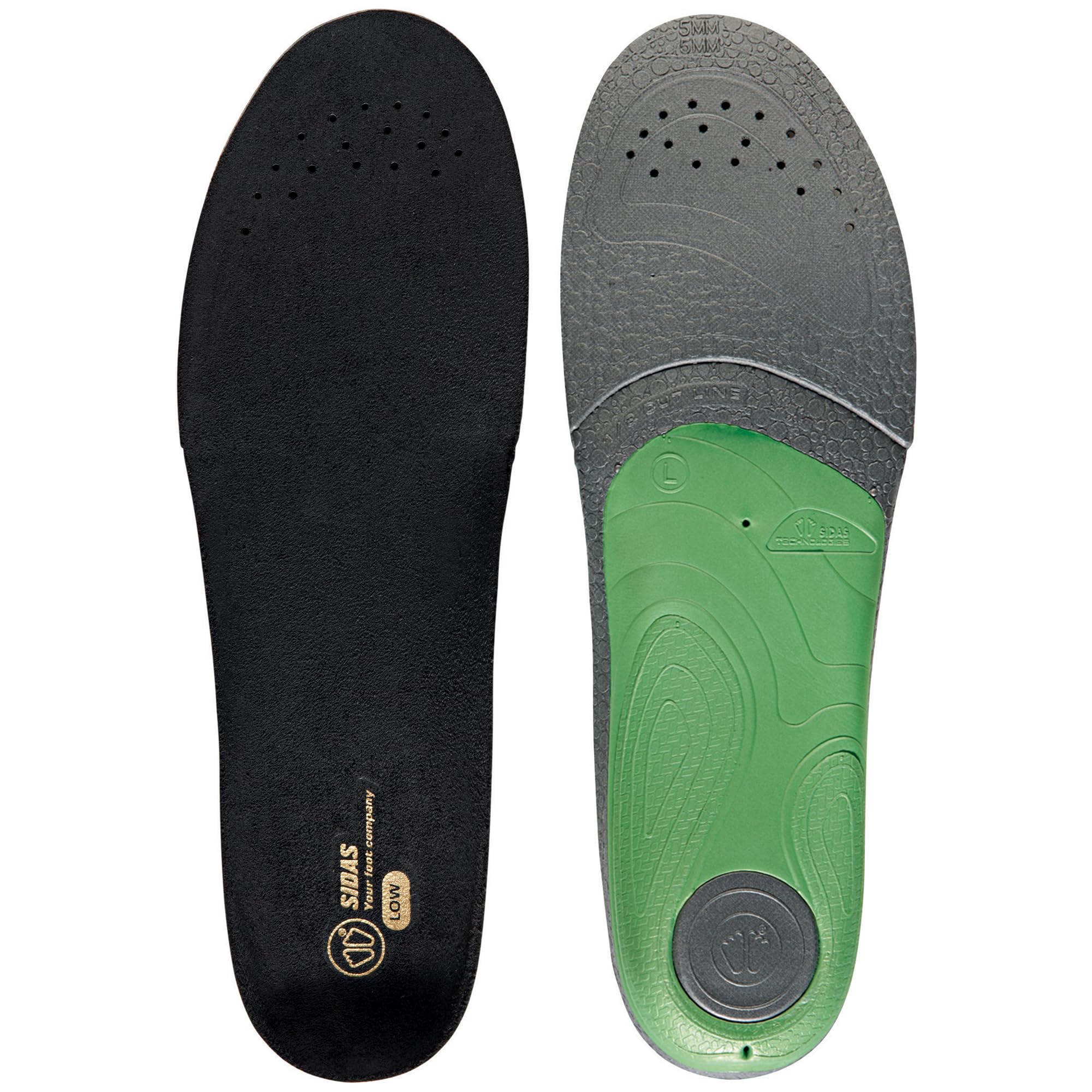 Solette Comfort 3Feet Slim Low, Per piedi con arco plantare basso, Adatte a piedi di volume ridotto, Sostegno del piede e comfort duraturo