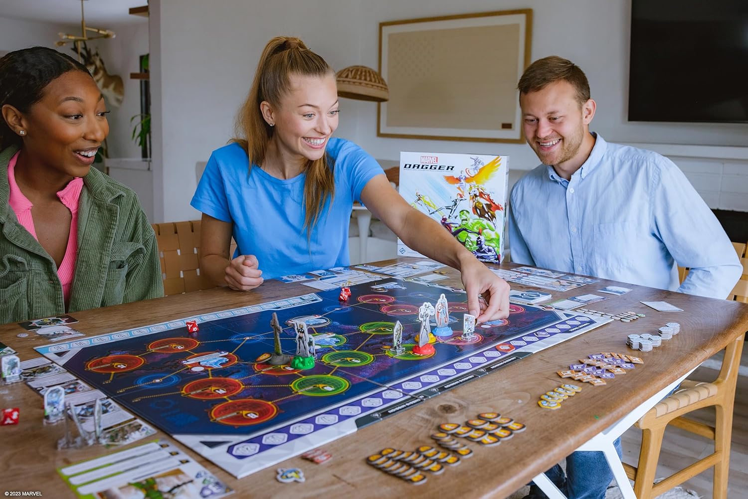 Asmodee Marvel D.A.G.G.E.R. Board Game - Unite as Iconic Heroes to Save The World, Cooperative Strategy Game for Kids & Adults, Ages 12+, 1-5 Players, 3-4 Hour Playtime