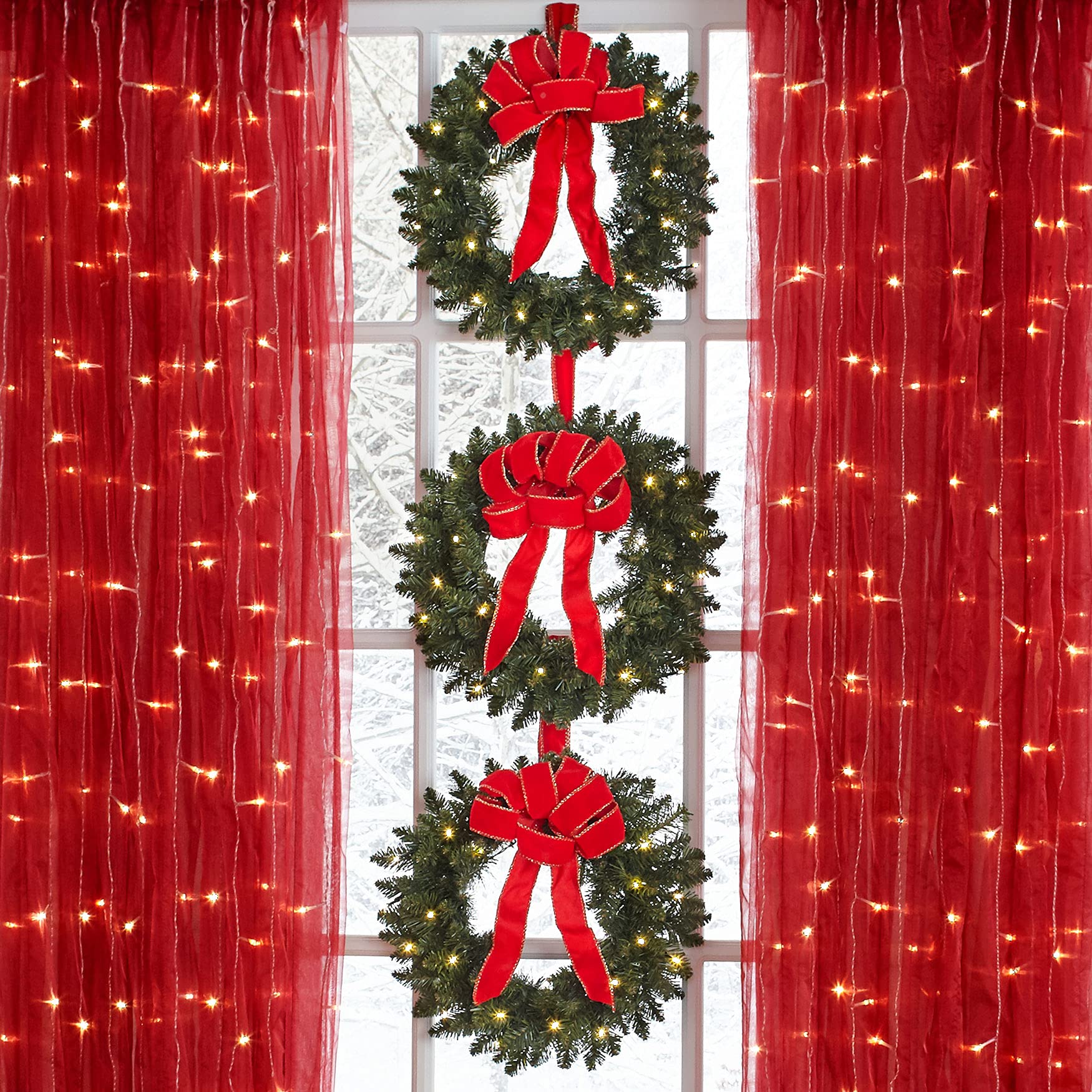 小さめ♪クリスマスリース♪♪ Amazon.co.jp: BrylaneHome コードレス ライト付きミニクリスマス
