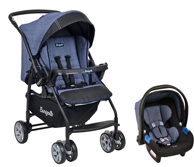 Travel System Rio K, Burigotto, Mesclado Azul