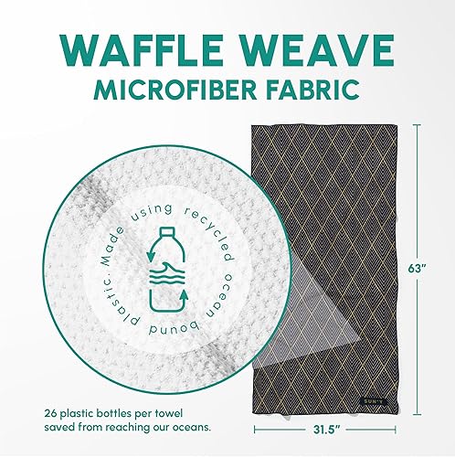 Miniatura 10 de SUN'Y Toalla de playa de microfibra - Toalla de secado rápido, toalla de playa sin arena, toalla de playa compacta de viaje, toalla de playa ligera