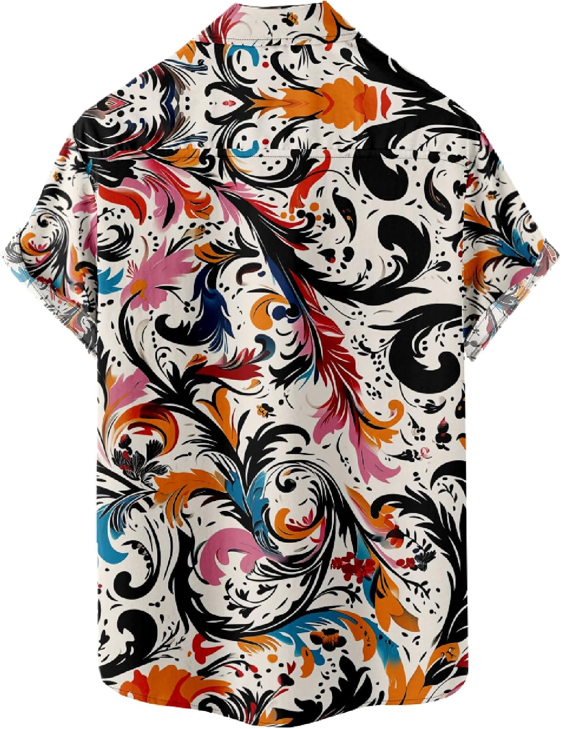 Men's Button-Down Shirts Funny Novelty Printed Casual Summer Beach Tropical Short Sleeve Cuban Collar Shirts - Image 2