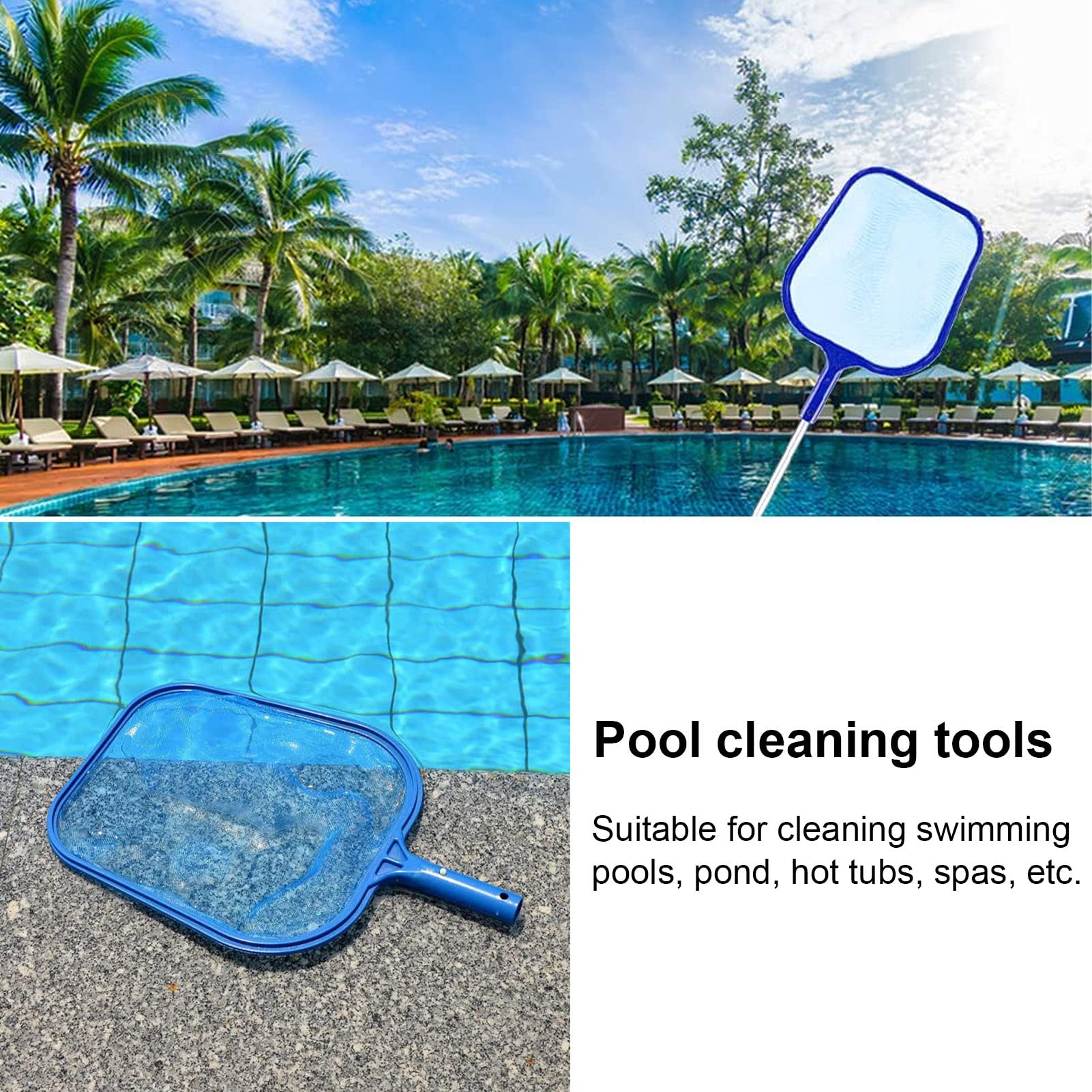 Kit per Pulizia Piscina in Alluminio e Plastica con Aspirazione