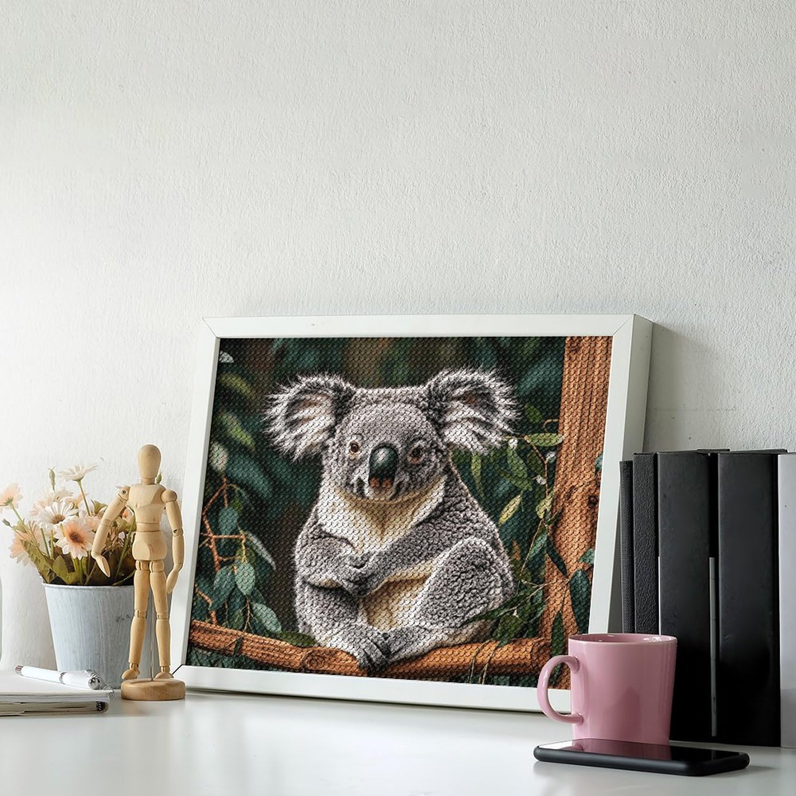 Koala Diamond Painting Per Bambini 15x15cm Con Cornice - Kit 5D Fai Da Te Per Principianti Dai 6 Anni - 3