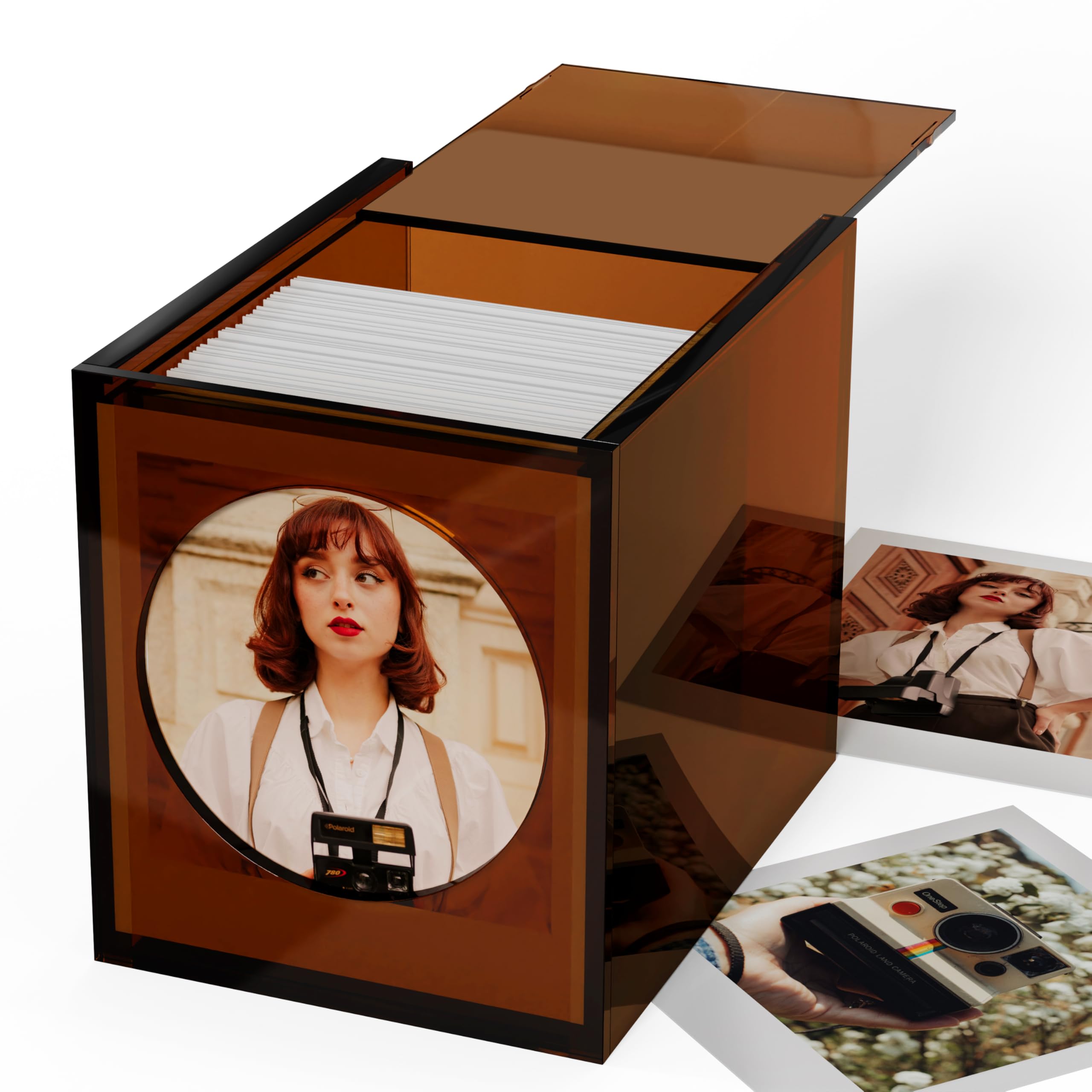 Amazon.com: WINKINE Acrylic Polaroid Frame & Photo Storage Box for