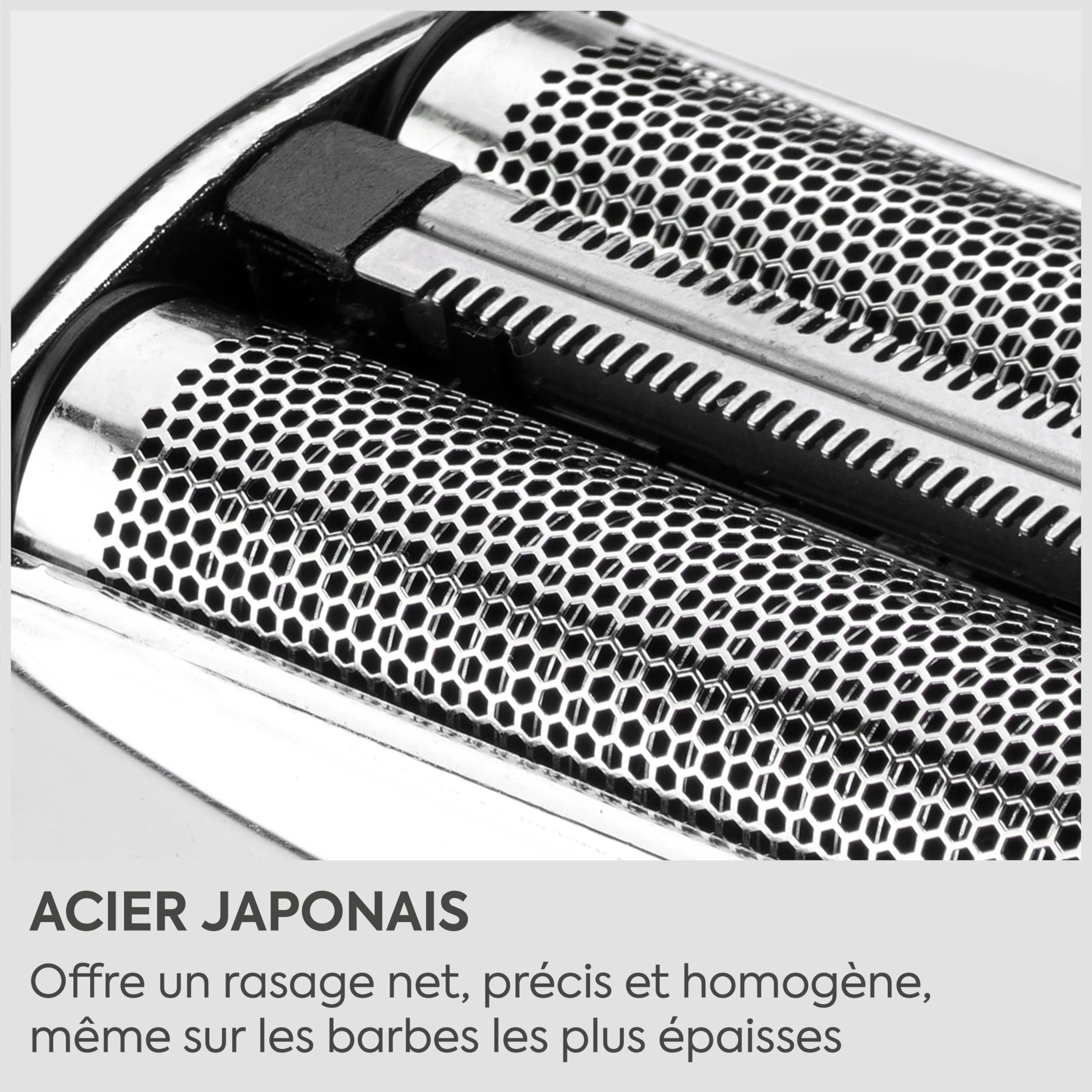 Rasoir BaByliss Super‑X à double grille pour homme – Finition ultra‑lisse, grilles en acier japonais, lithium‑ion sans fil, Wet & Dry IPX7, USB‑C, FS996DE