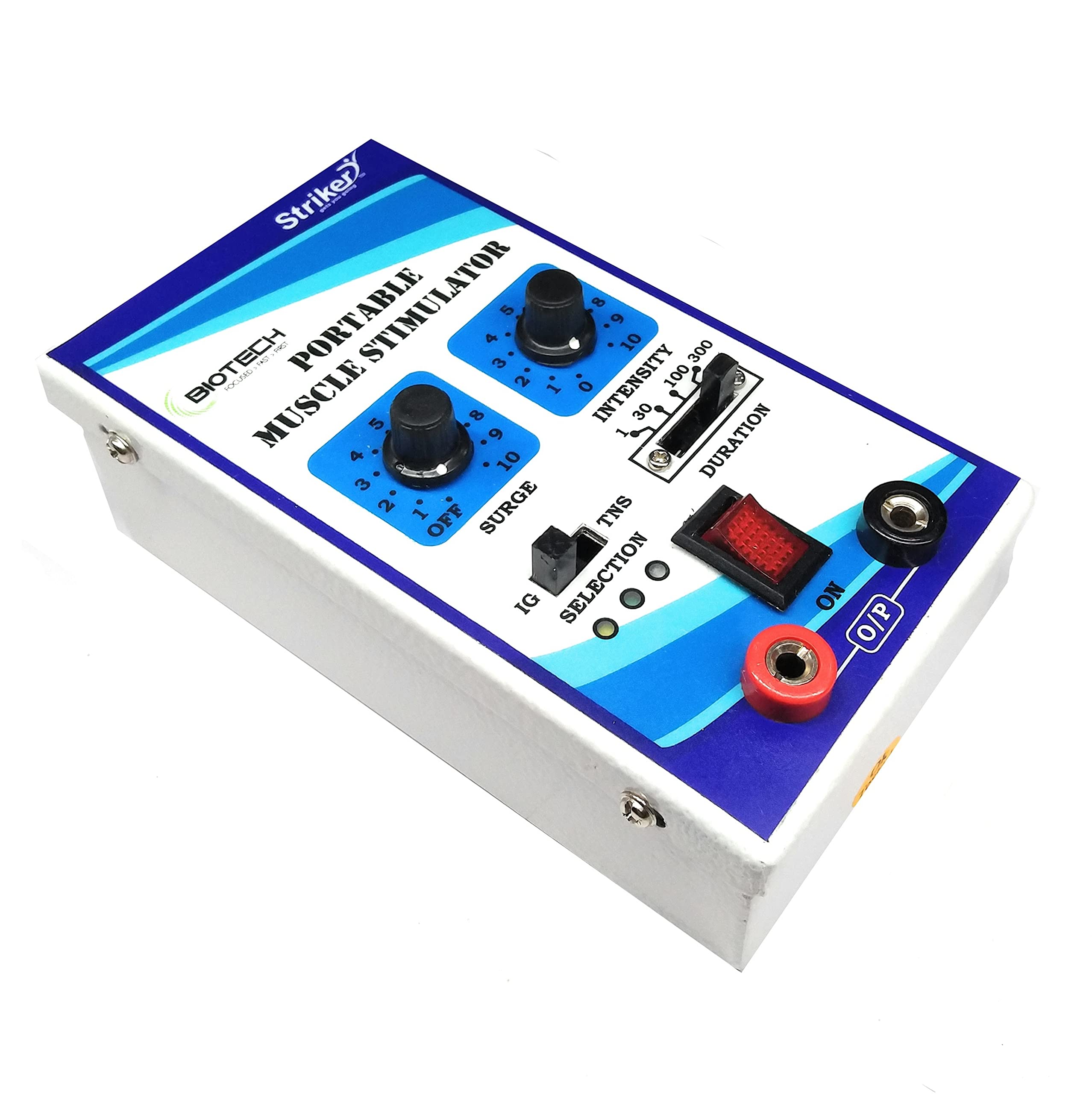 BIOTECH STRIKER Battery Powered Computerised Portable Muscle Stimulator with TENS