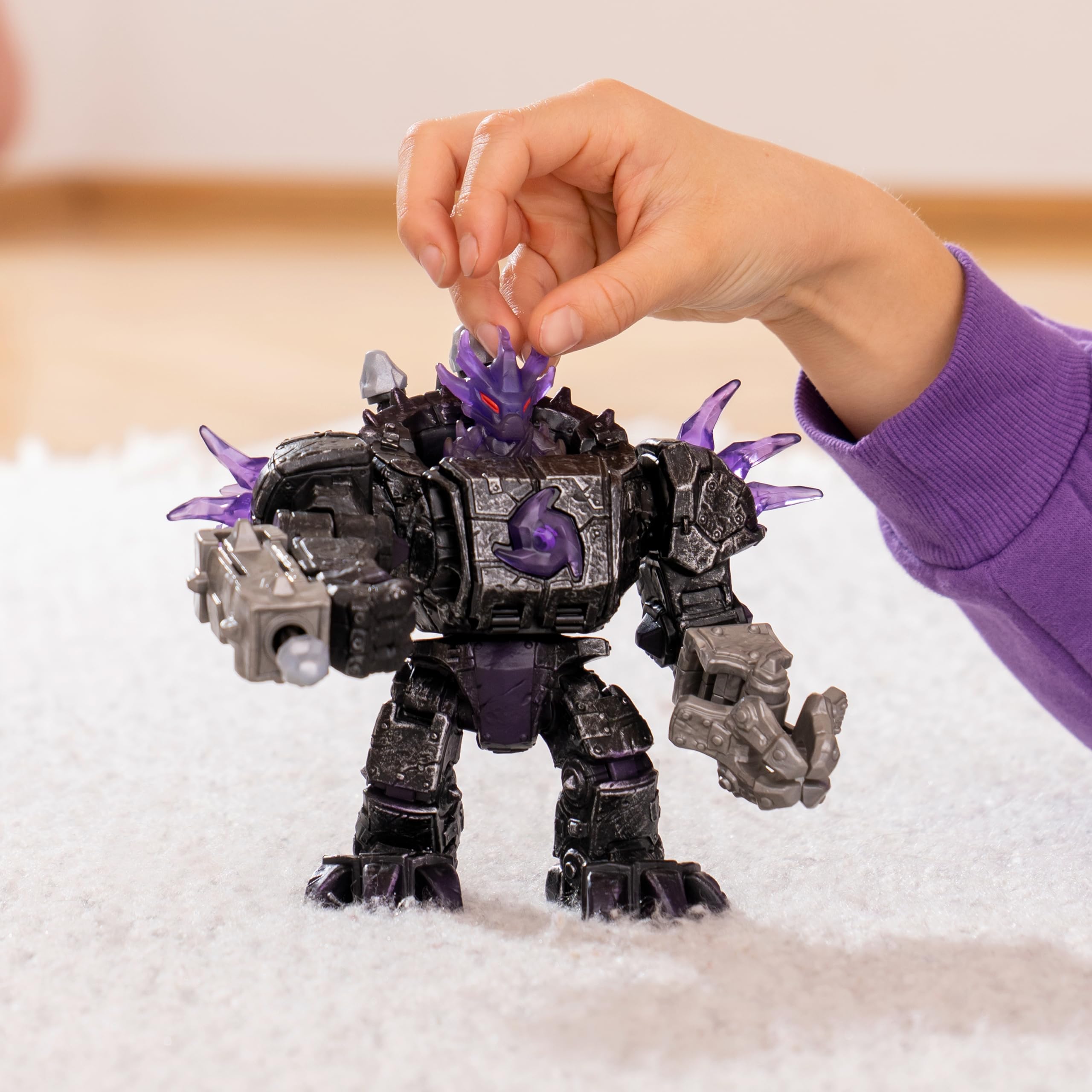 SCHLEICH ELDRADOR CREATURES | Robot Master delle Ombre 42557 con Mini Creature | Con funzione di tiro, vano segreto e busto rotante | Idea regalo per bambini da 7 anni in su | Set da 17 pezzi