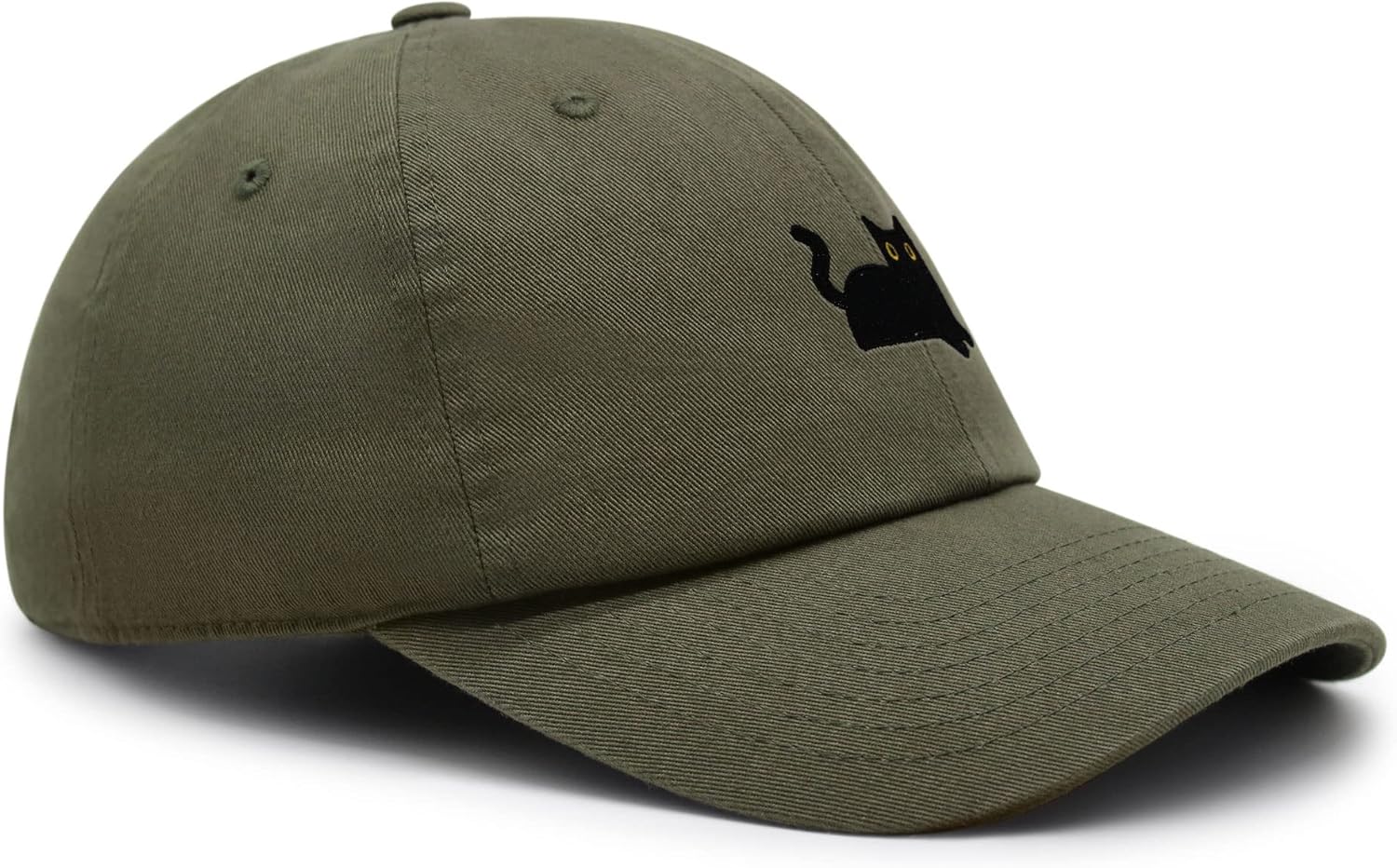 JPAK Black Cat Premium Dad Hat Embroidered Cotton Baseball Cap Cat Mom - Image 3