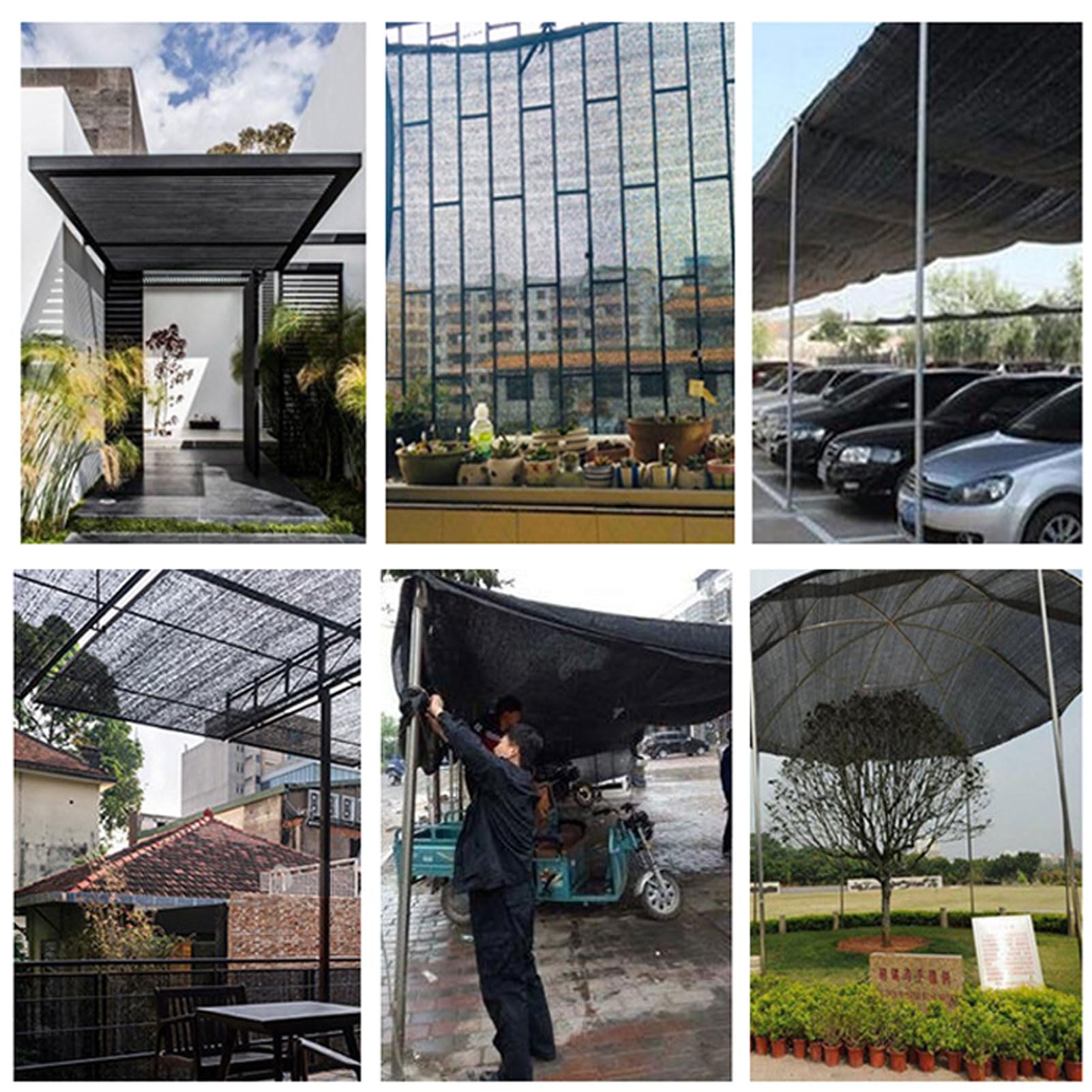 Red de sombra de 2 x 10 m, 70-90% de protección solar, malla resistente a los rayos UV, para plantas de invernadero, patio, gallinero, cochera, solución transpirable para jardinería
