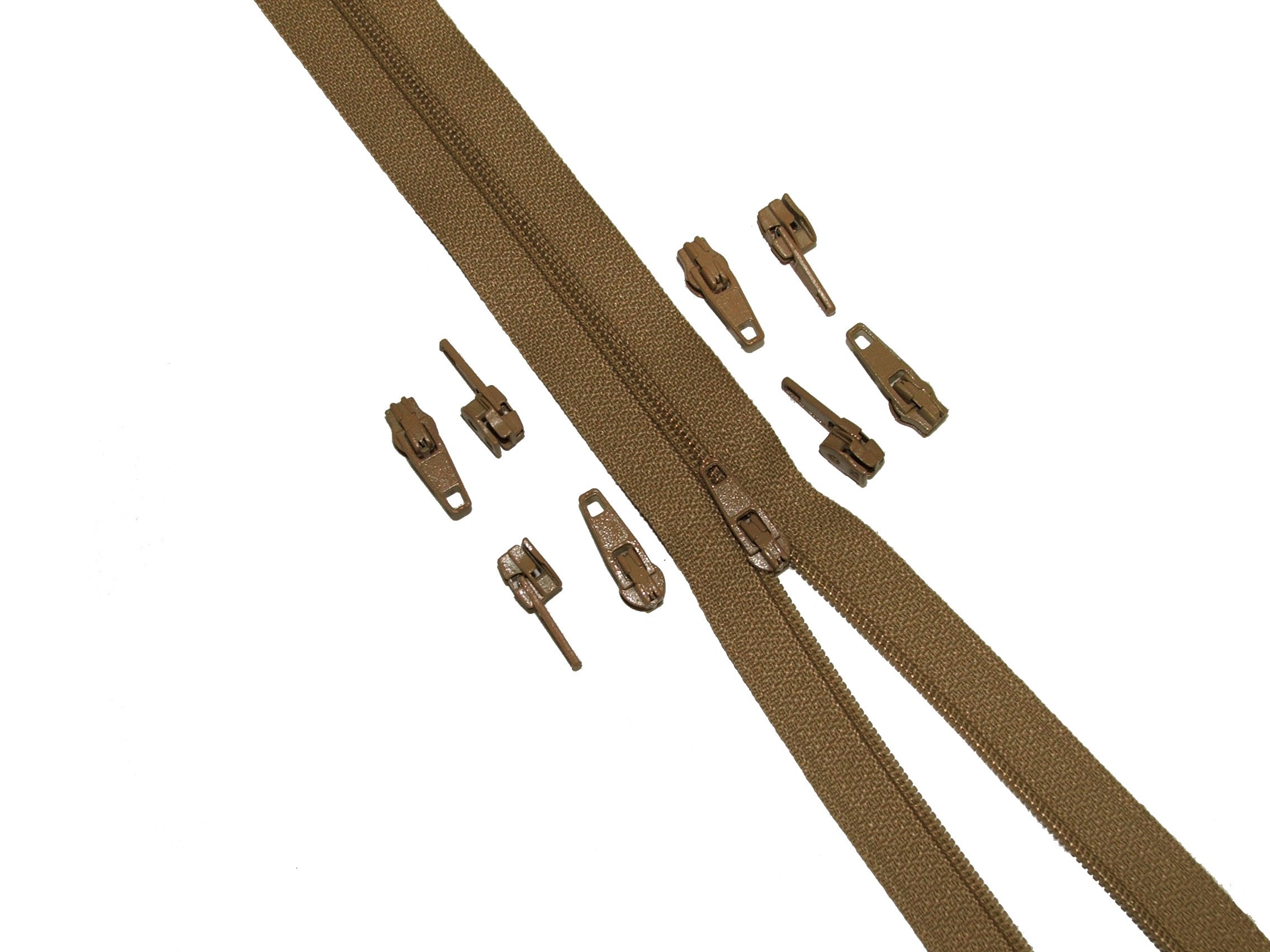 Pandoras Upholstery Beige 10 Metres Continuous Zipping + 20 Zips Upholstery Cushions