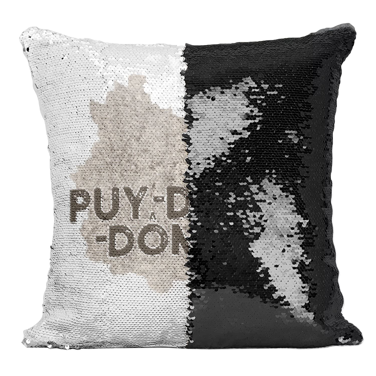 Housse paillettes noir Puy de Dôme déco salon rétro Clermont