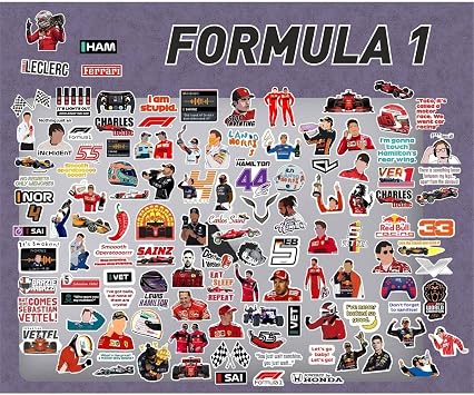 Formula 1 Ralli Pilotlar  Laptop Notebook Telefon K l f  Sticker Paketi