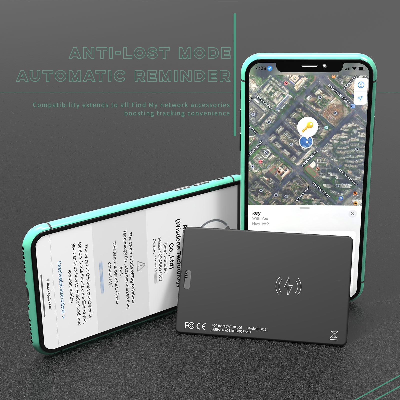 Amazon.com: Rechargeable Wallet Tracker Card Works with Apple Find
