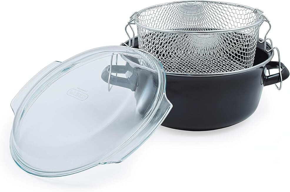 Amazon.co.uk chip pans with basket and lid