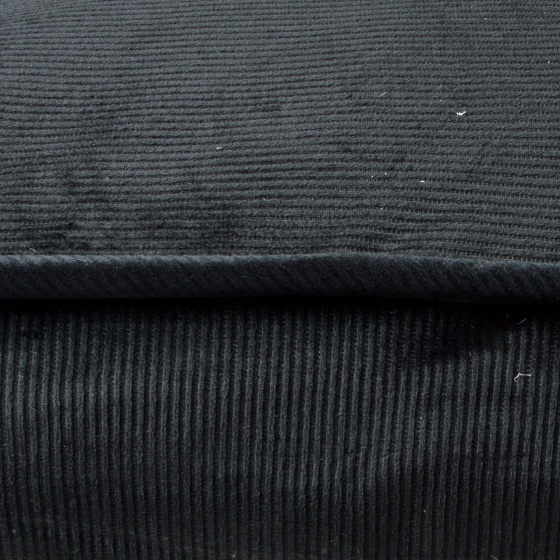 Love Story Cuscino rettangolare in velluto a coste in poliestere, 80 x 60 x 10 cm, colore: nero
