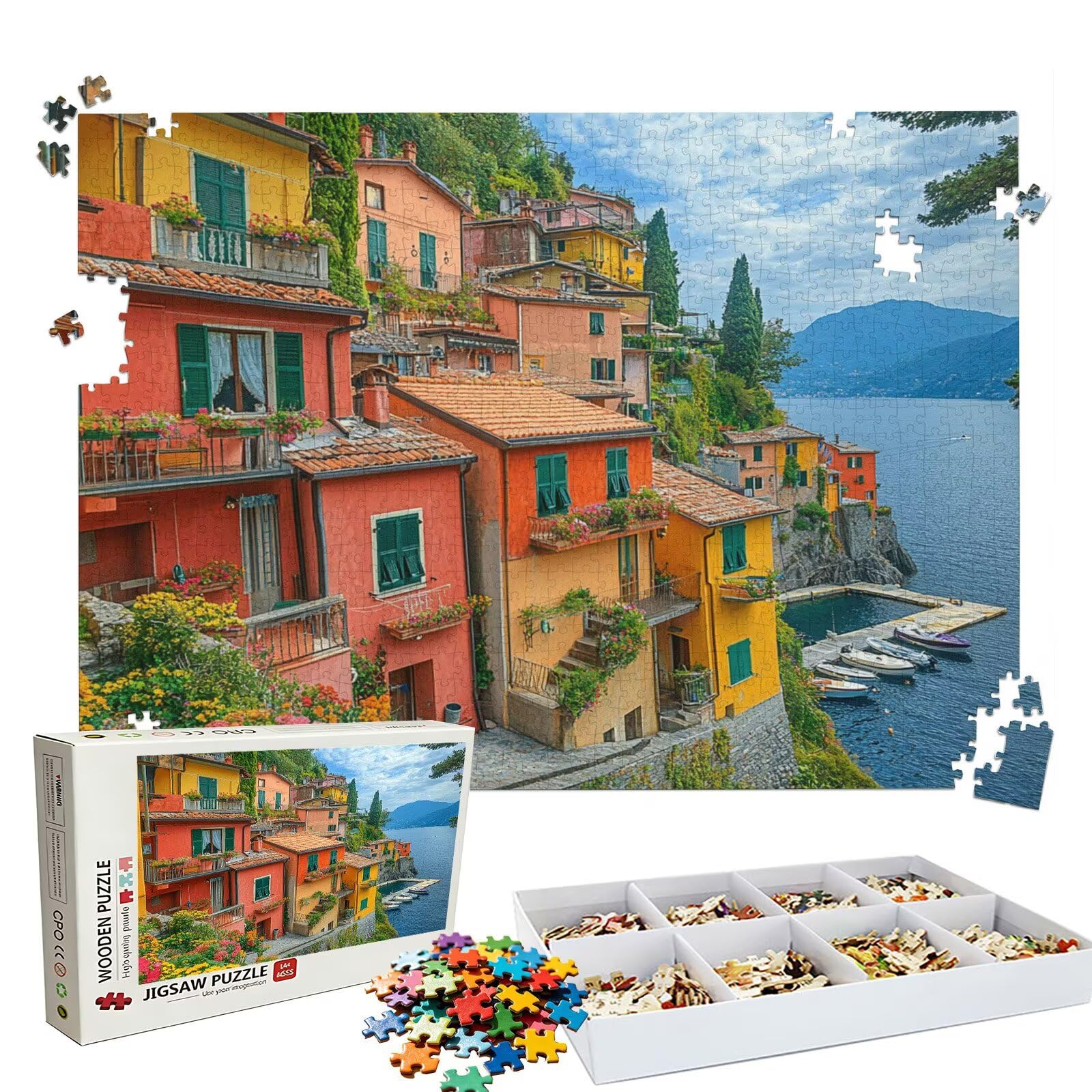 Puzzle 4000 Pezzi architettura fiori freschi, Puzzle 4000 Pièces Challenge Impossible, Puzzles 141.5x87.5 cm Taglia Grande Adulti, Giochi Educativo per Famiglie, Decorazioni Casa Regalo W3H-994