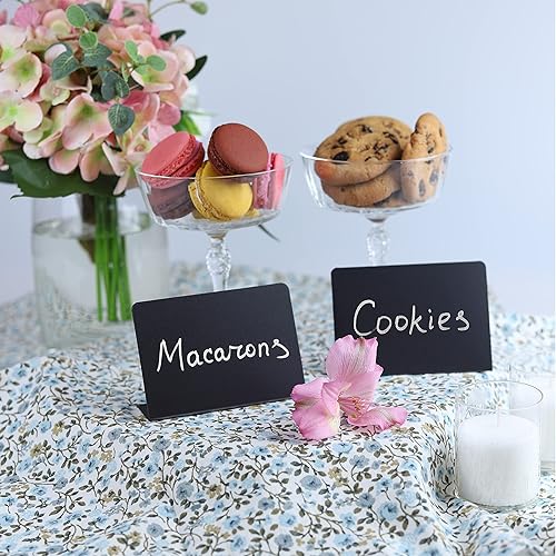 Miniatura 8 de Juego de 30 letreros pequeños de pizarra de 3 x 4 pulgadas, letreros de comida para bufé de fiesta, mini letrero de pizarra, tarjeta de exhibición