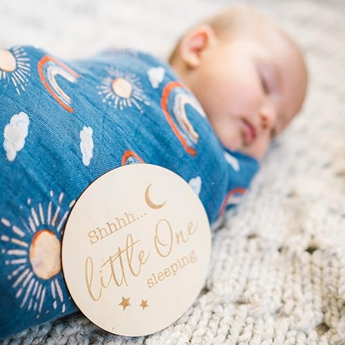 Miniatura 5 de Bebe au Lait Mantas clásicas de muselina para envolver - Narwhal y Hello Sunshine