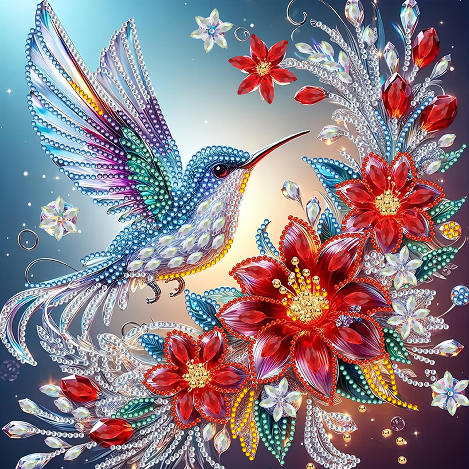 Kexpery 5D Partial Diamond Painting Bird with Special Shapes for Easy DIY Wall Decoration for Adults Beginners