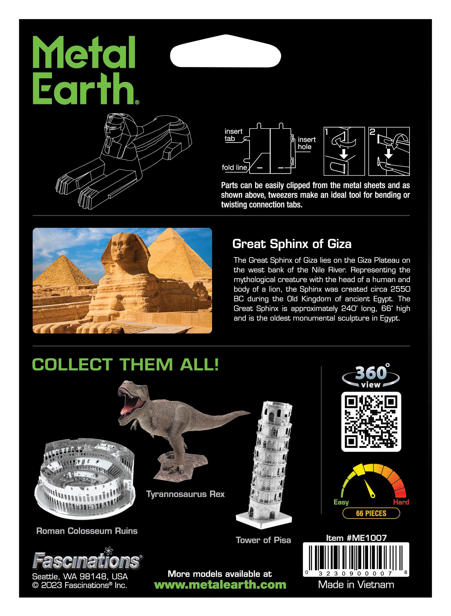 Metal Earth Great Sphinx of Giza 3D Metal Model Kit Fascinations - Image 7