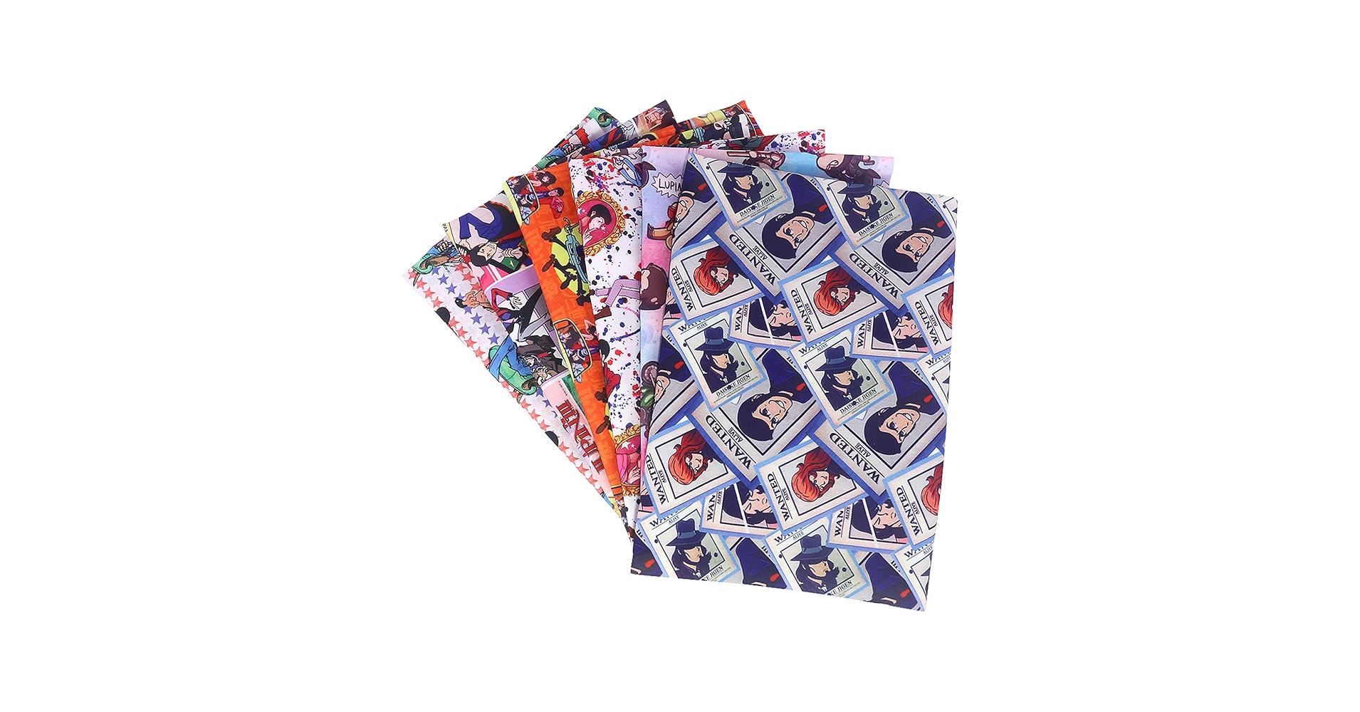 Amazon.co.jp: 6種柄 ルパン三世 布 生地 ルパン 次元大介 石川