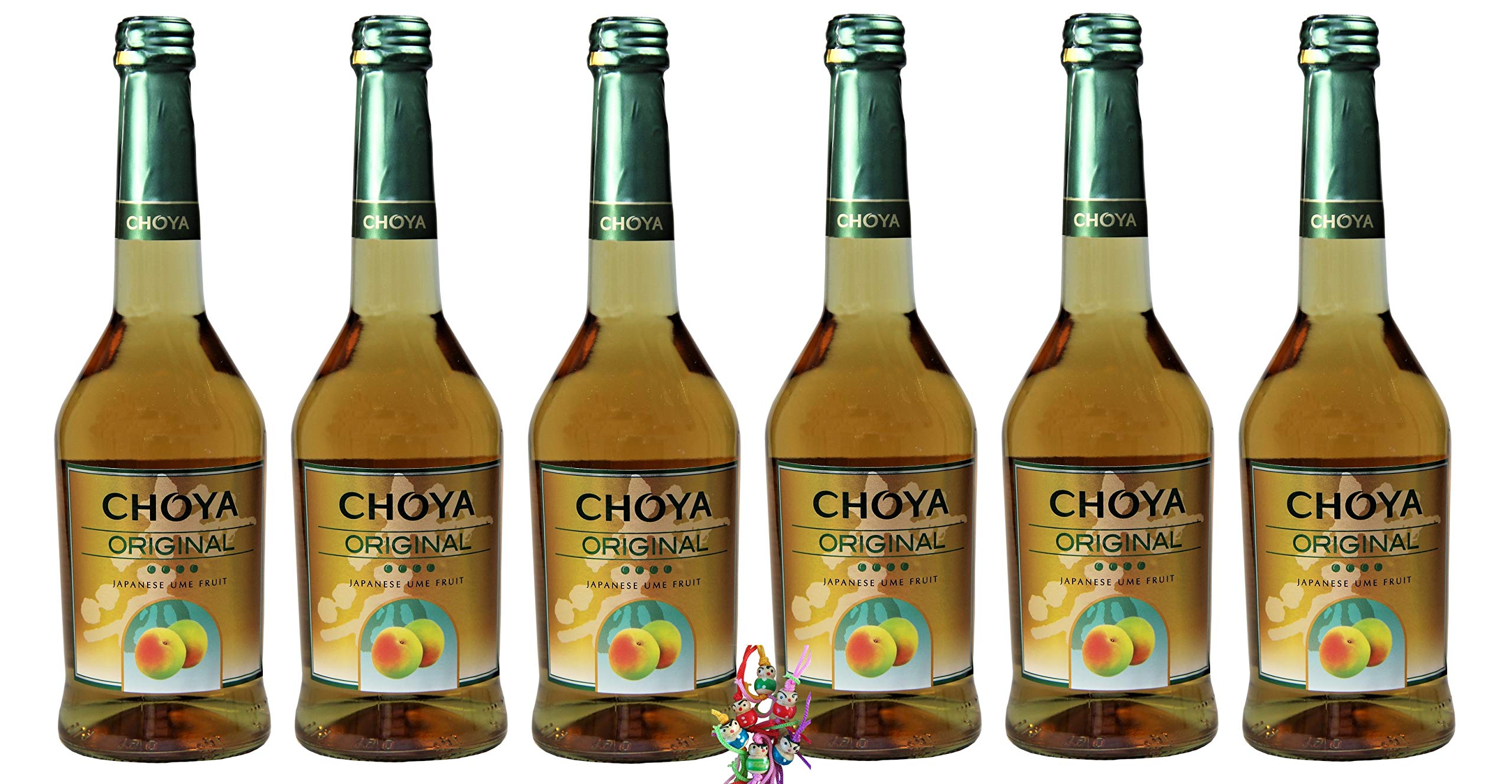yoaxia ® - 6er Pack - [ 6x 500ml ] CHOYA ORIGINAL Aromatisiertes weinhaltiges Getränk - Japan Ume Fruit + ein kleiner Glücksanhänger gratis