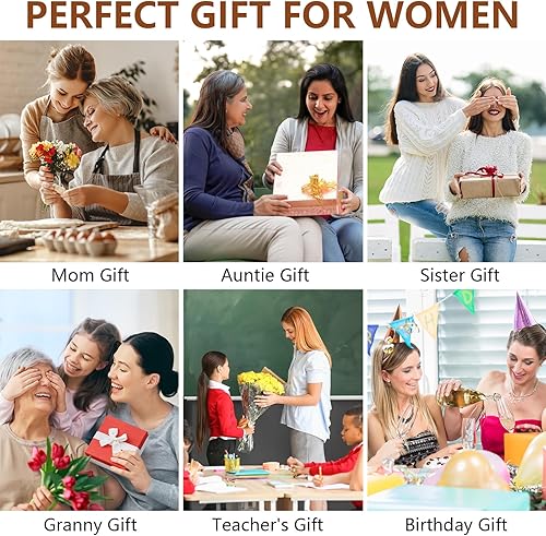 Miniatura 7 de Qunwreath Bolsa de lona con iniciales para mujer, regalos de cumpleaños de Navidad para mujeres, mamá, tía buscadora, tía, regalos personalizados,