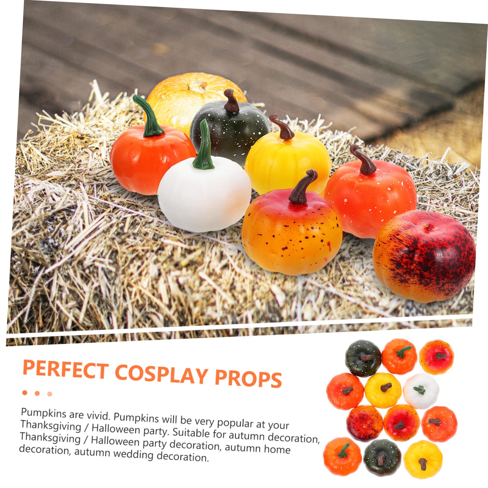 36pezzi Modelli Di Zucche Simulati Per Decorazioni Di Halloween Accessori Fotografici Per Feste Autunnali Casa Ufficio e Bar