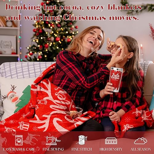 Miniatura 6 de Regalos de Navidad para mujeres, manta y cesta de regalo de cumpleaños con mamá, esposa, novia, hermana, vaso de Navidad para aquellos que lo tienen