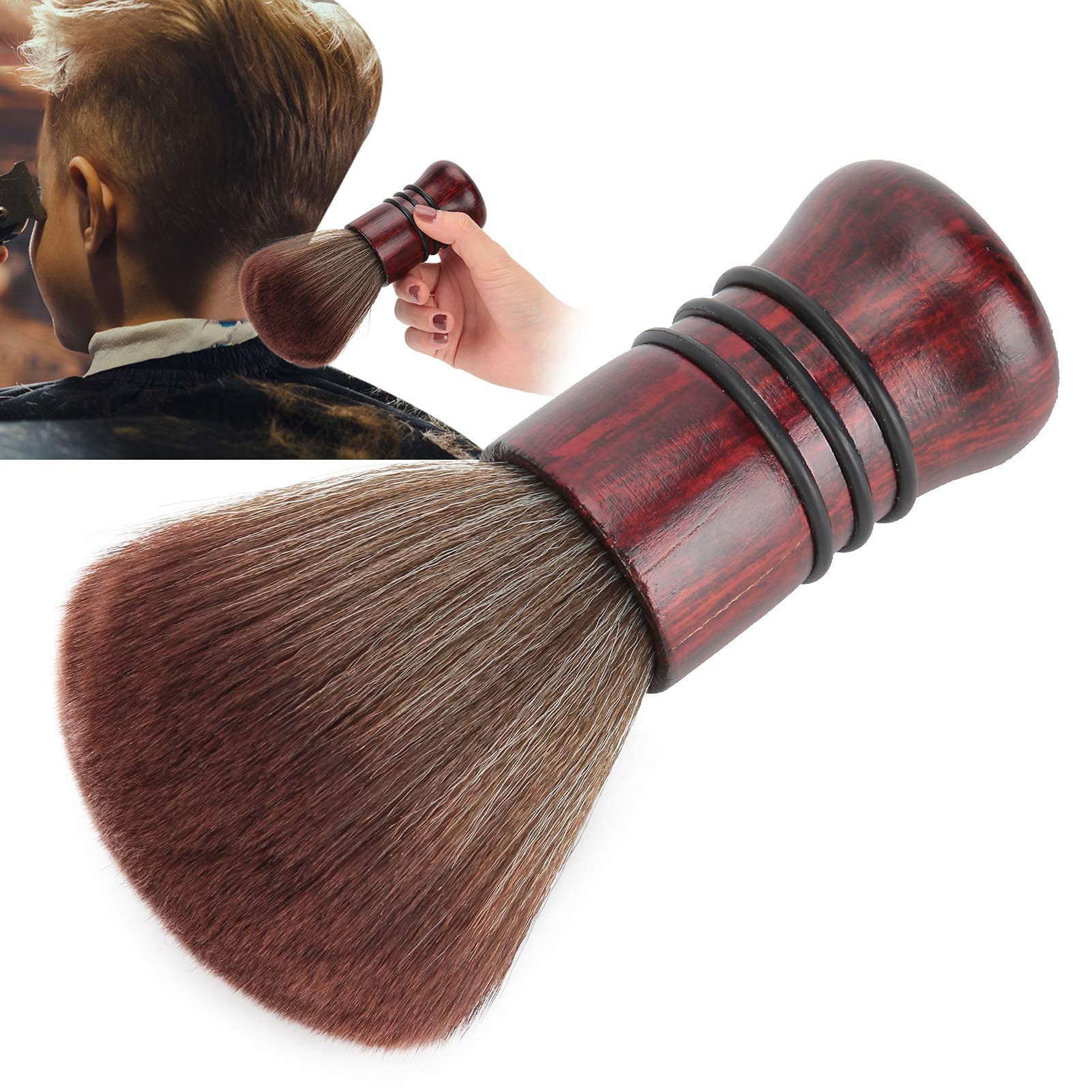 Pennello per il collo del parrucchiere, fibra naturale morbido per il viso pulizia del collo per capelli Duster collo per salone di parrucchiere professionale a casa