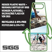 Vista 5 de SIGG - Botella de agua transparente Tritan Renew - Total Clear ONE MyPlanet - Para bebidas carbonatadas - Apta para lavavajillas - Con colador