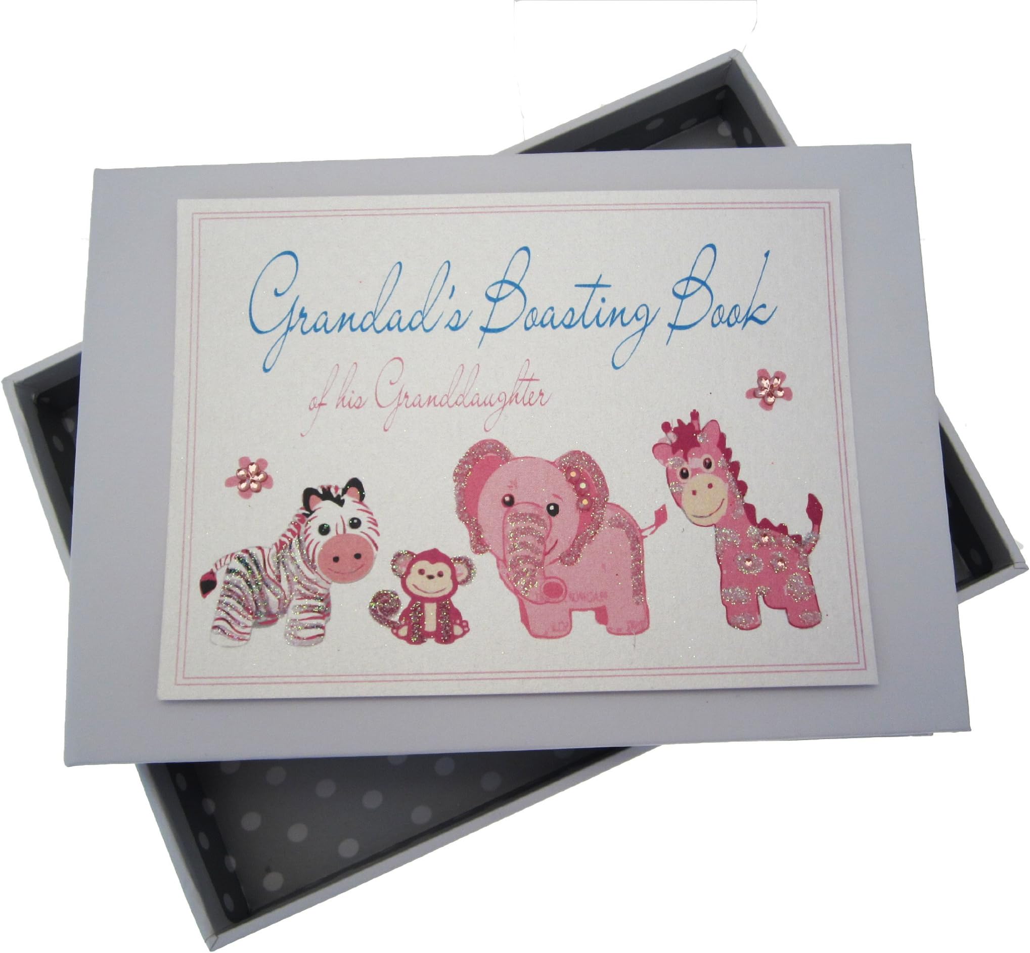 Album Portafoto White Cotton Cards "Grandparents' Boasting Book" – Azzurro, 32 Foto, Con Glitter - 6