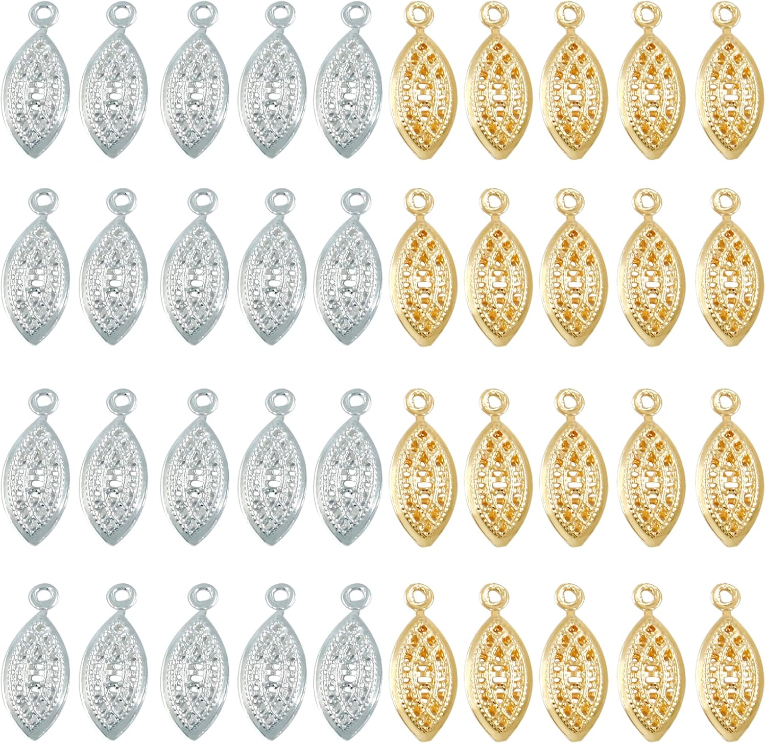 40pcs Pearl Necklace Clasps for Jewelry Making, Fish Hook Clasp for Necklace Bracelet Closures, Oval Jewelry Slide Clasps for Bracelets and Necklaces - Image 4