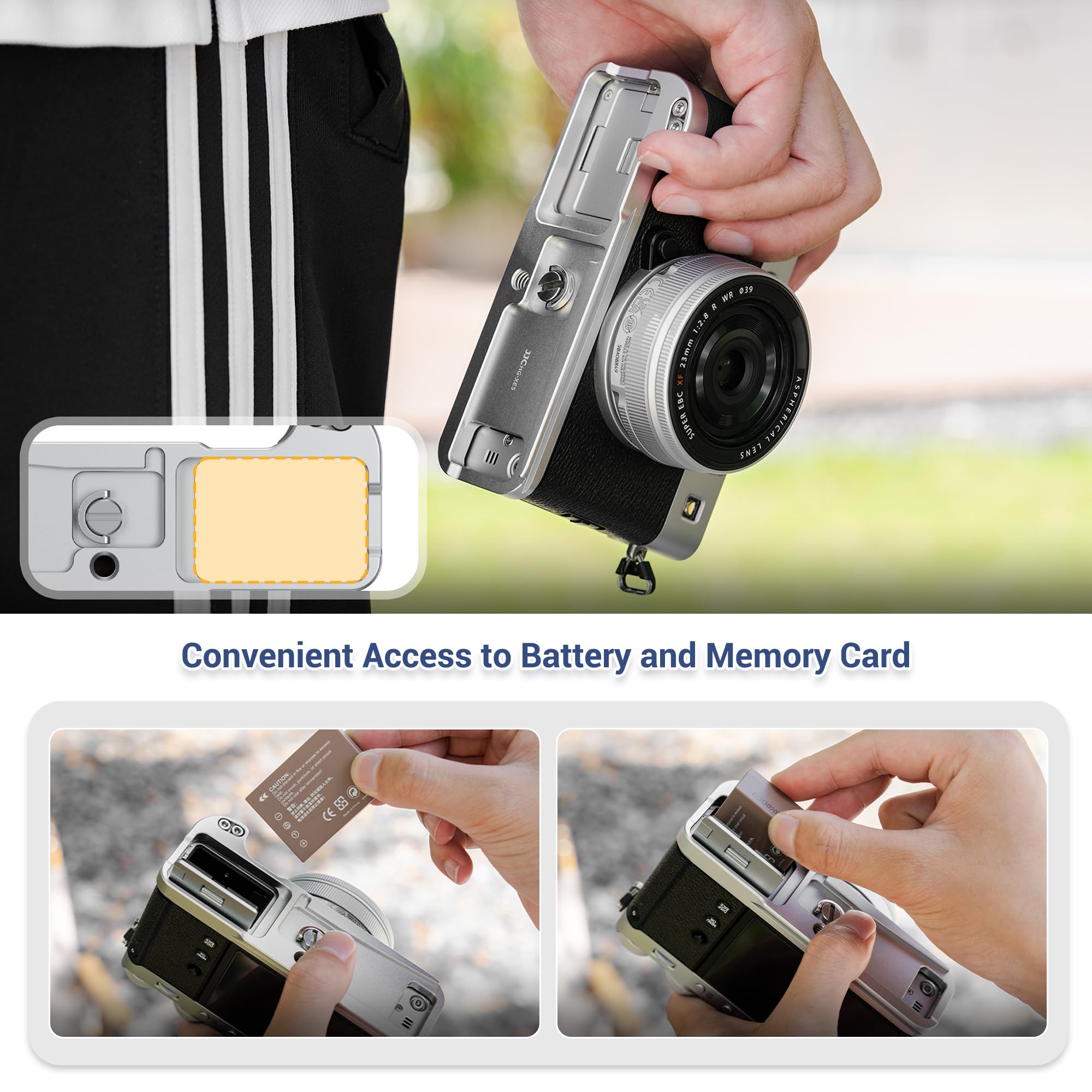 Amazon.com : JJC Metal Hand Grip L-Bracket & Shutter Button for