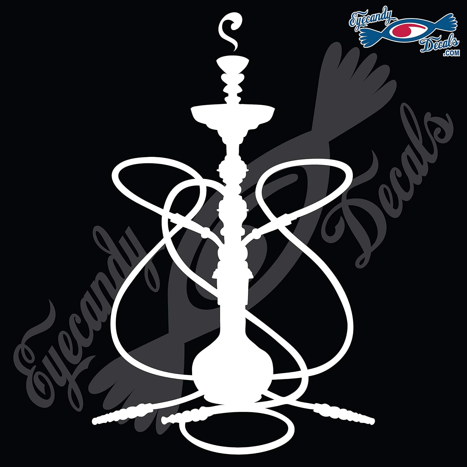 Hookah 6" Gold Decal Sticker