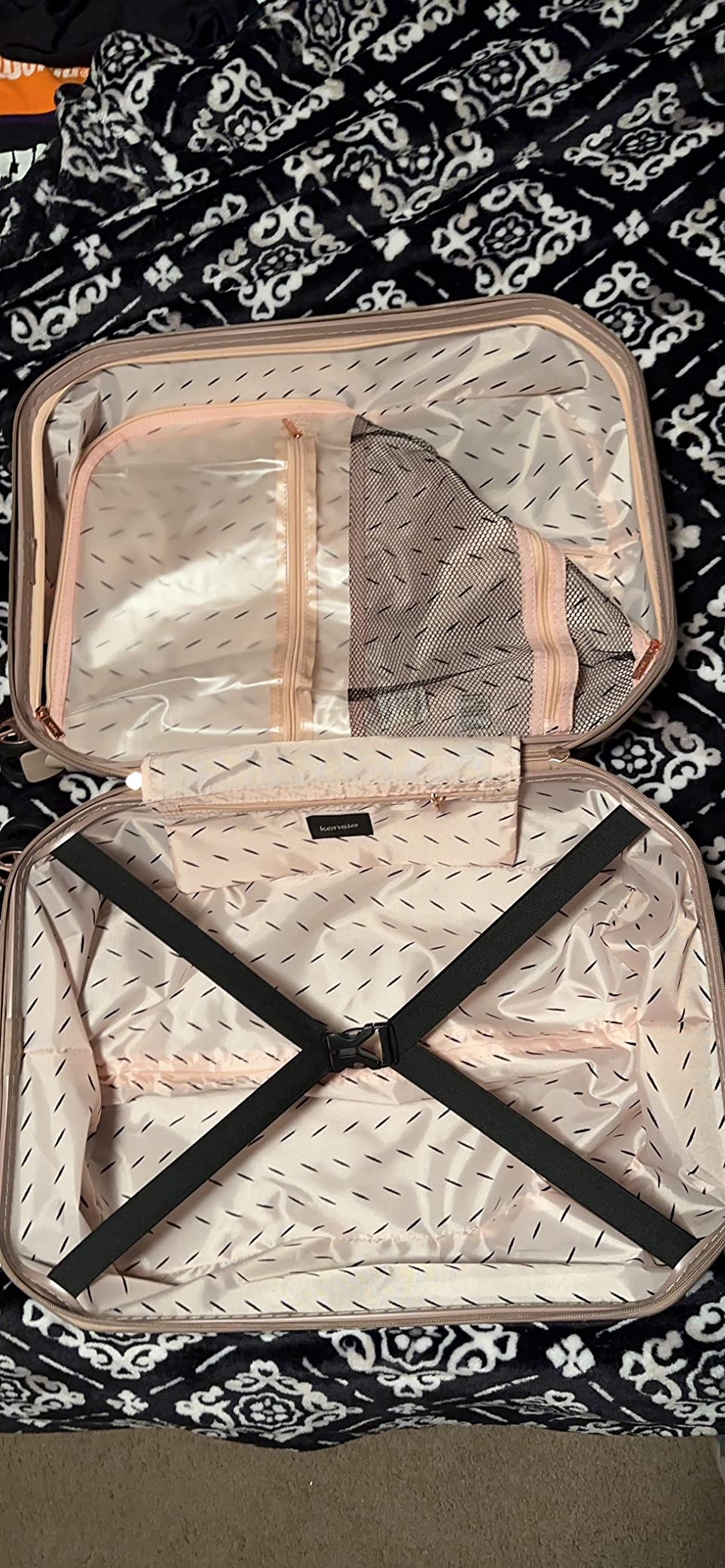 34/mo Finance kensie Women's 3D Gemstone TSA Lock Hardside Spinner