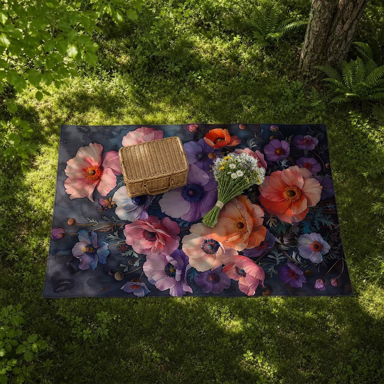 Púrpura Toalla Playa 220 x 160 Resistente a la arena Secado rápido Ligero, Toalla Playa Grande 160x220cm Suave Cómodo como Gym Yoga Sauna Toallas Baño Grandes Exterior Travel Essentials Flor XTLS-3797