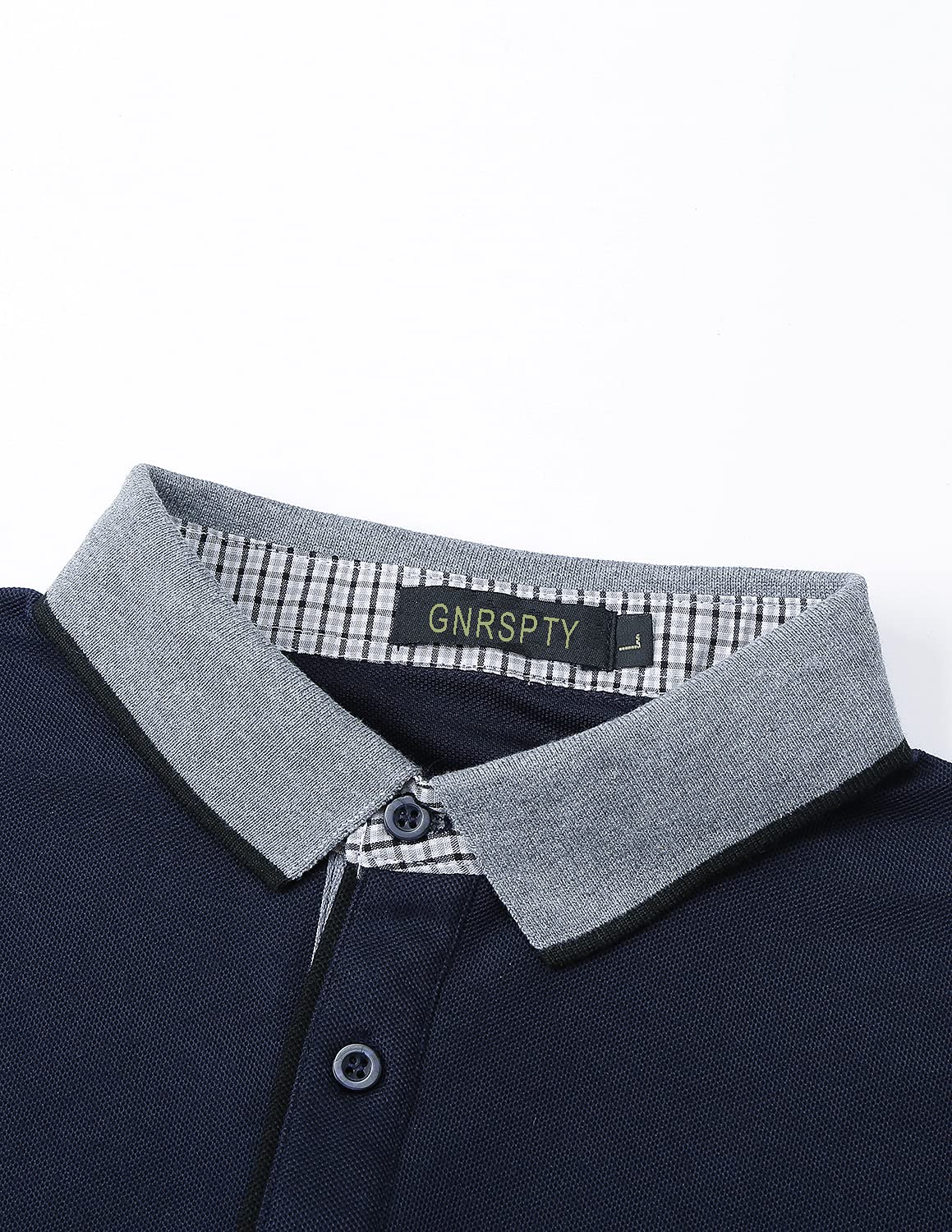 GNRSPTY Polo Manica Lunga Uomo Maglietta Denim Collare Maglia Elegante Cotone T-Shirt Golf Tennis Lavoro Camicia