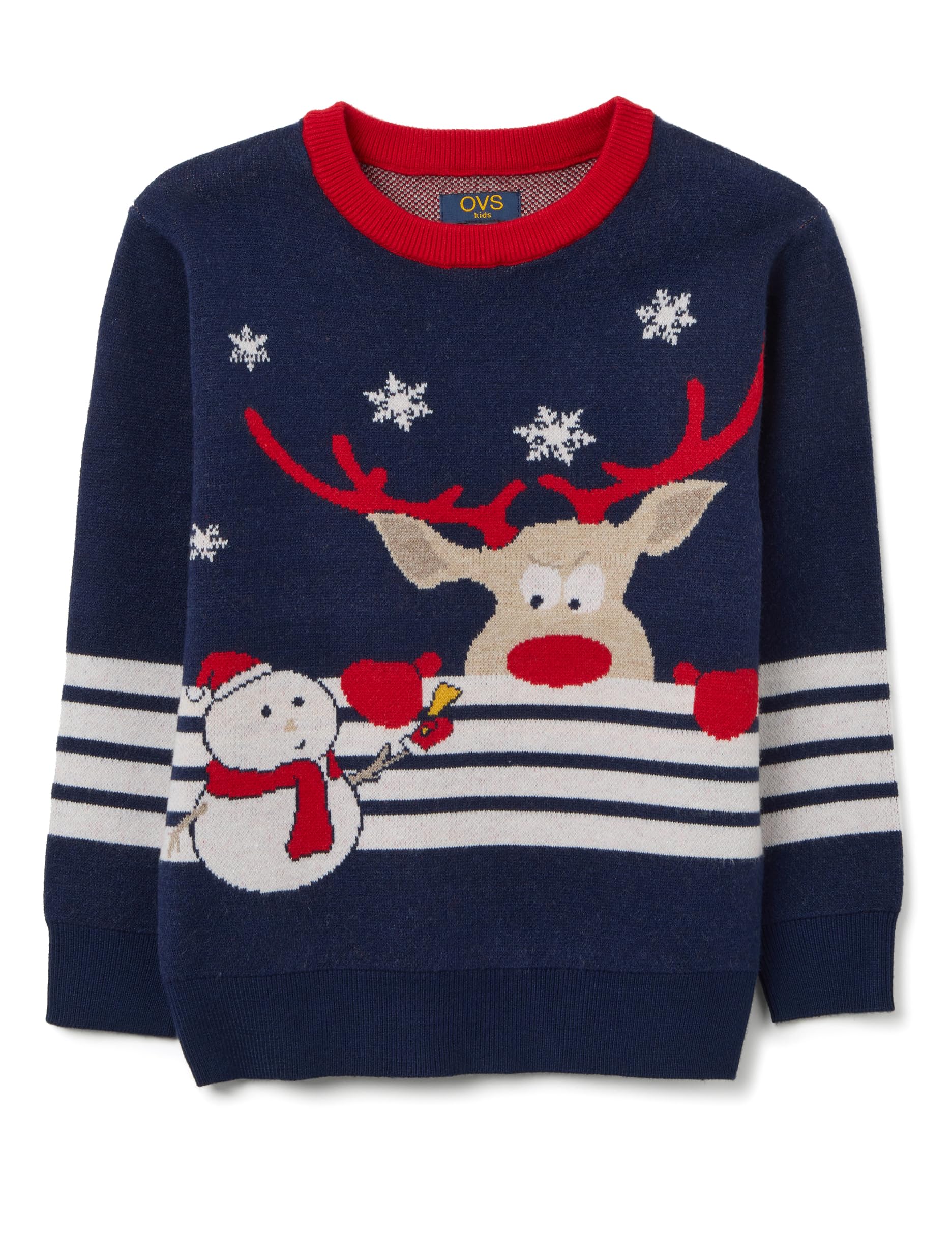 Jersey de Navidad OVS Kids a rayas multicolor con corte regular cómodo para niños 5
