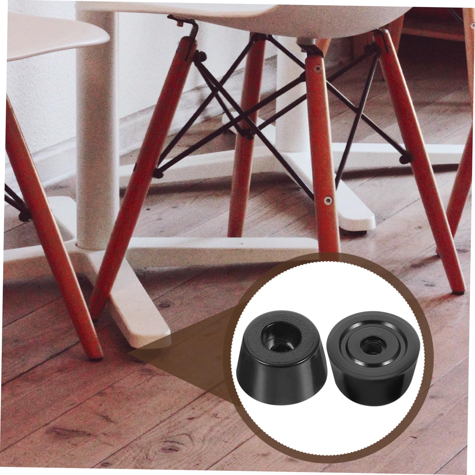 Operitacx 5 Ensembles Patins De Chaise Glisse Caoutchouc Lot Vibrations Et Protection des Sols pour Chaises De Bureau Et Mobilier Design Contemporain Et Installation Facile 50 Pièces * 5