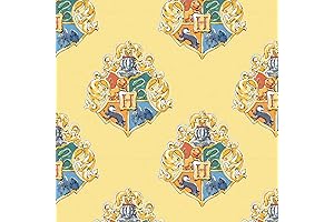Harry Potter Watercolor Crest Cotton Fabric By The Yard
