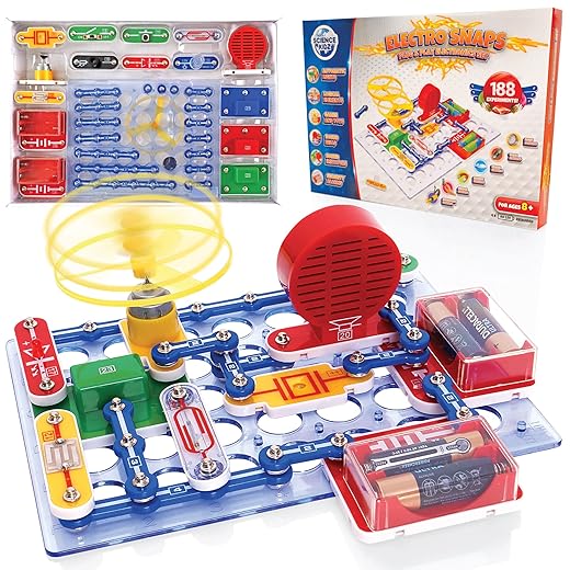Science Kidz Electronics Kit - Electric Circuits For Kids - 188 Experiments Set - Science Kit For Kids Age 5 -10 - Educational STEM Toys For Kids