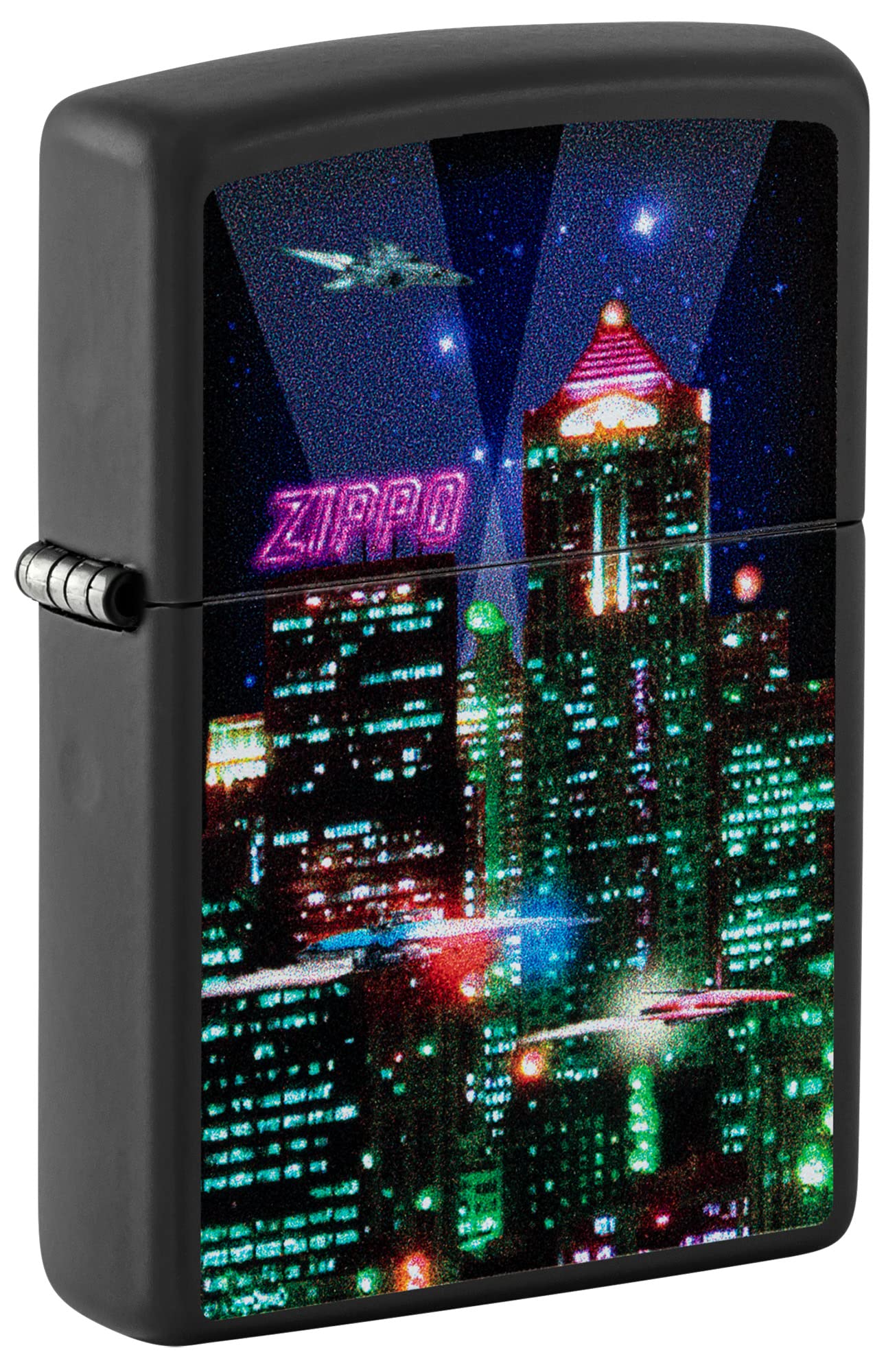 Zippo Cyber City Design,Black, Pocket Fuel Windproof Lighter (BIS Certified)-image-39