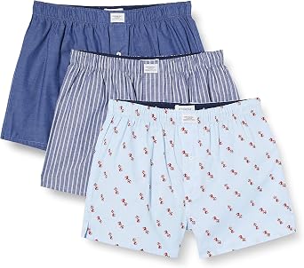 Springfield Pack 3 Calzoncillos Tela Dados Boxer Shorts, Azul, L Mens:  Amazon.es: Ropa
