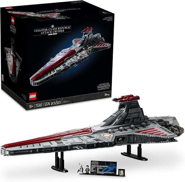 LEGO Star Wars Venator-Class Republic Attack Cruiser, Ultimate May The 4th Collectibles, Series Building Set with Captai